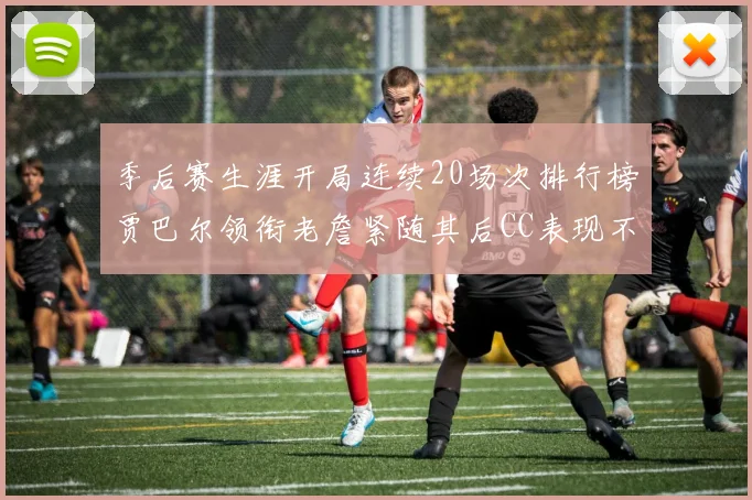 季后赛生涯开局连续20场次排行榜贾巴尔领衔老詹紧随其后CC表现不俗